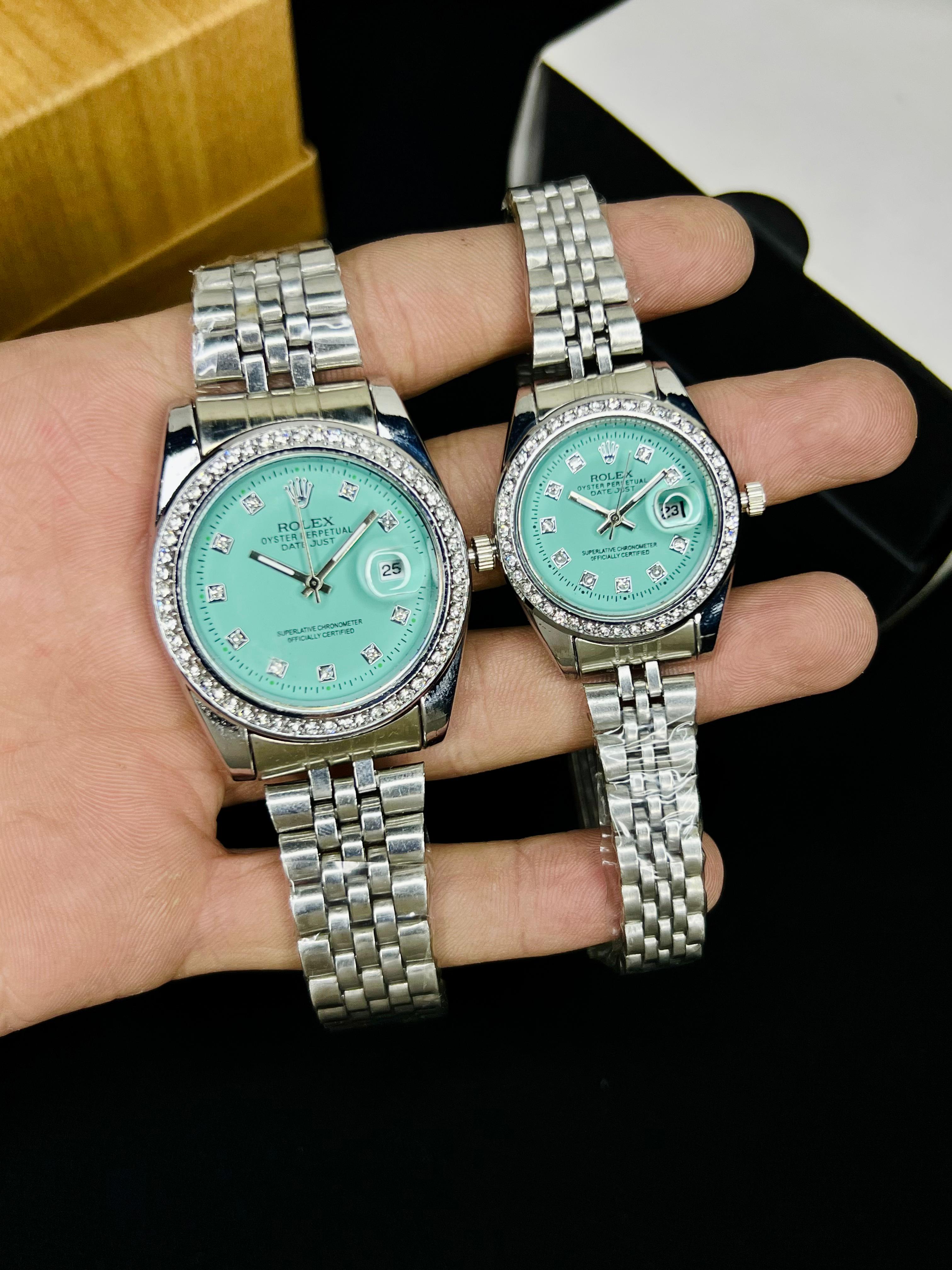 ROLEX JUBILEE CHAIN STONE  BAZEL PAIR COLLECTION